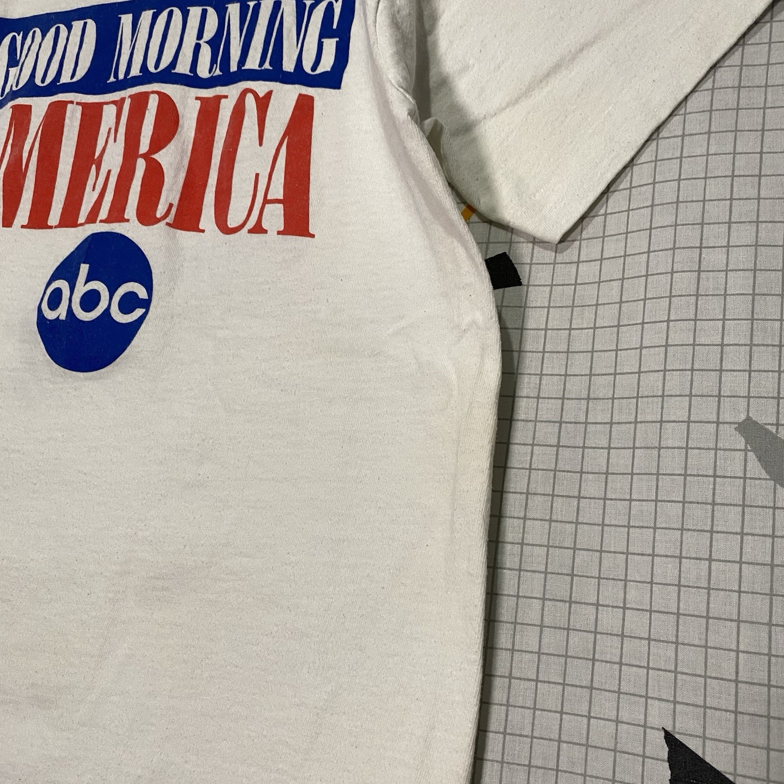 Vintage 90s ABC News Tshirt Good Morning America TV Promo Medium Single Stitch gallery