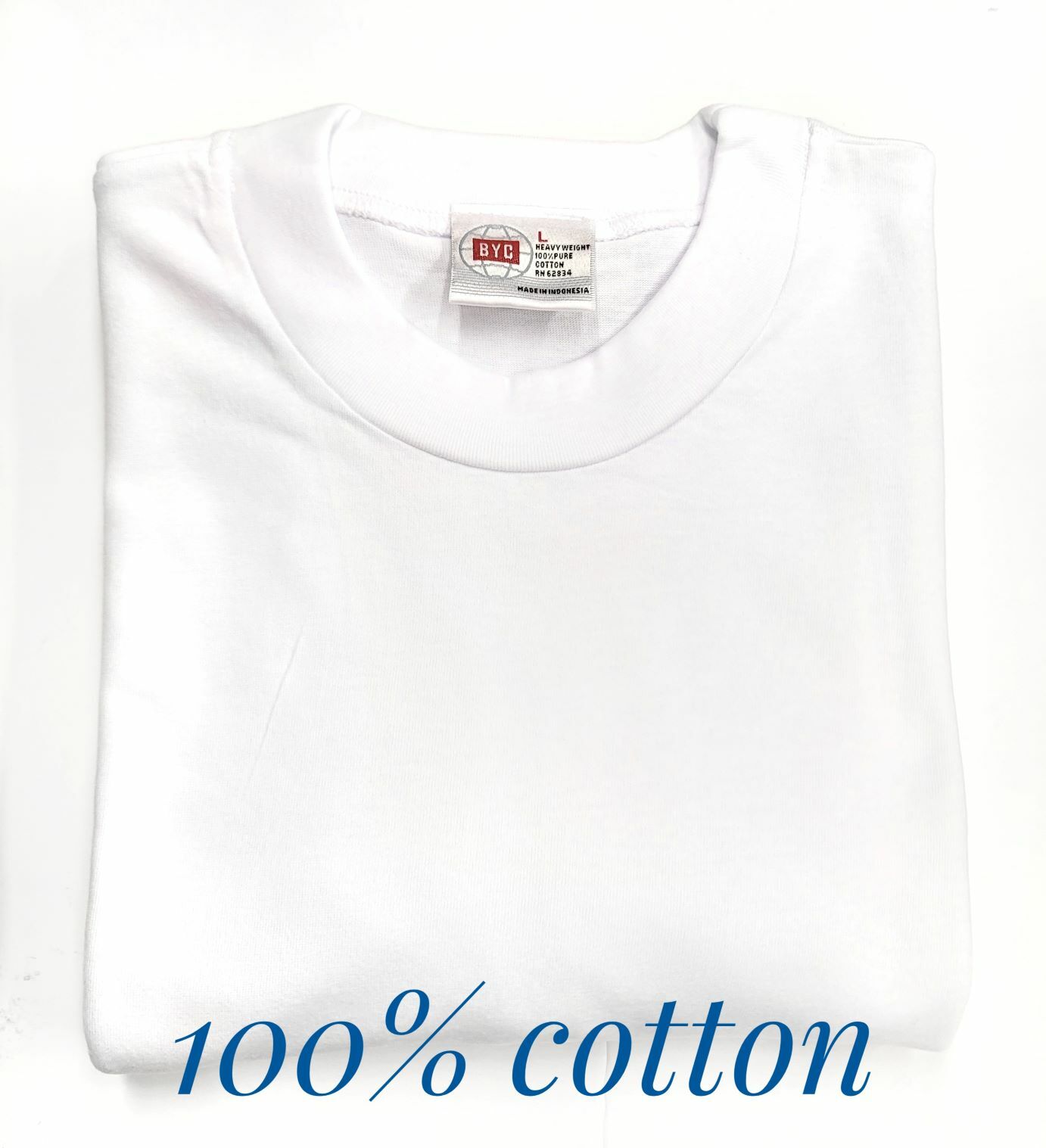 BYC 3 Pack Men 100% Premium Cotton Heavy Weight Crew Solid Short Sleeve T-Shirt gallery