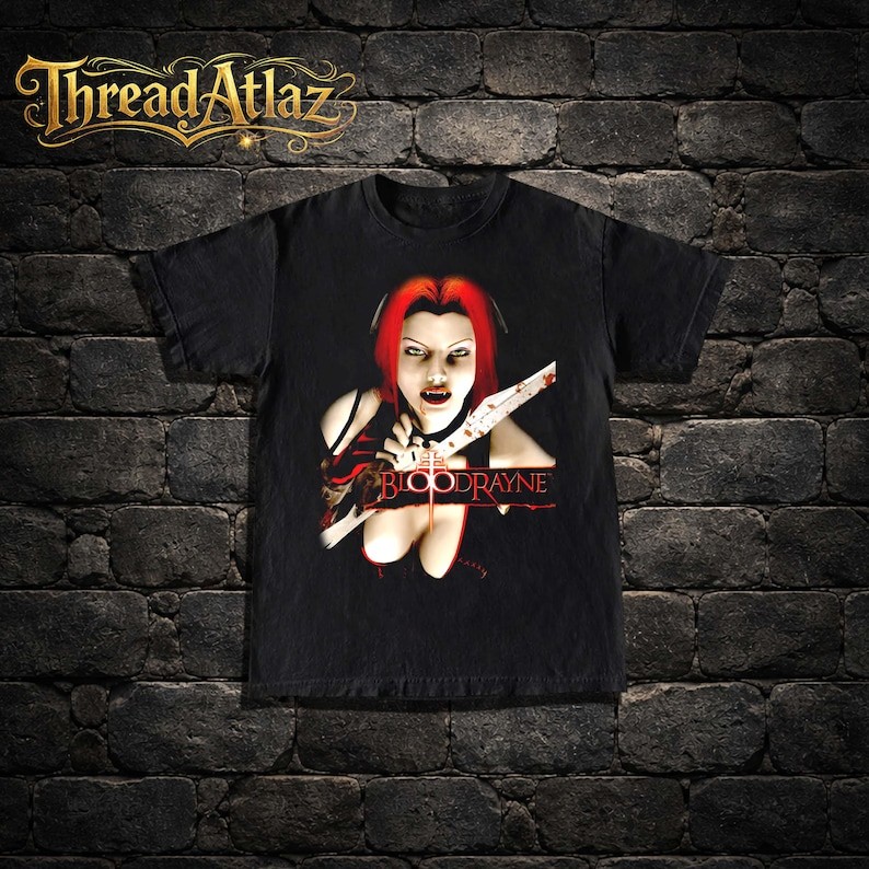 Bloodrayne PS2 T-Shirt – Vintage Retro Game Vampire Grunge Tee gallery