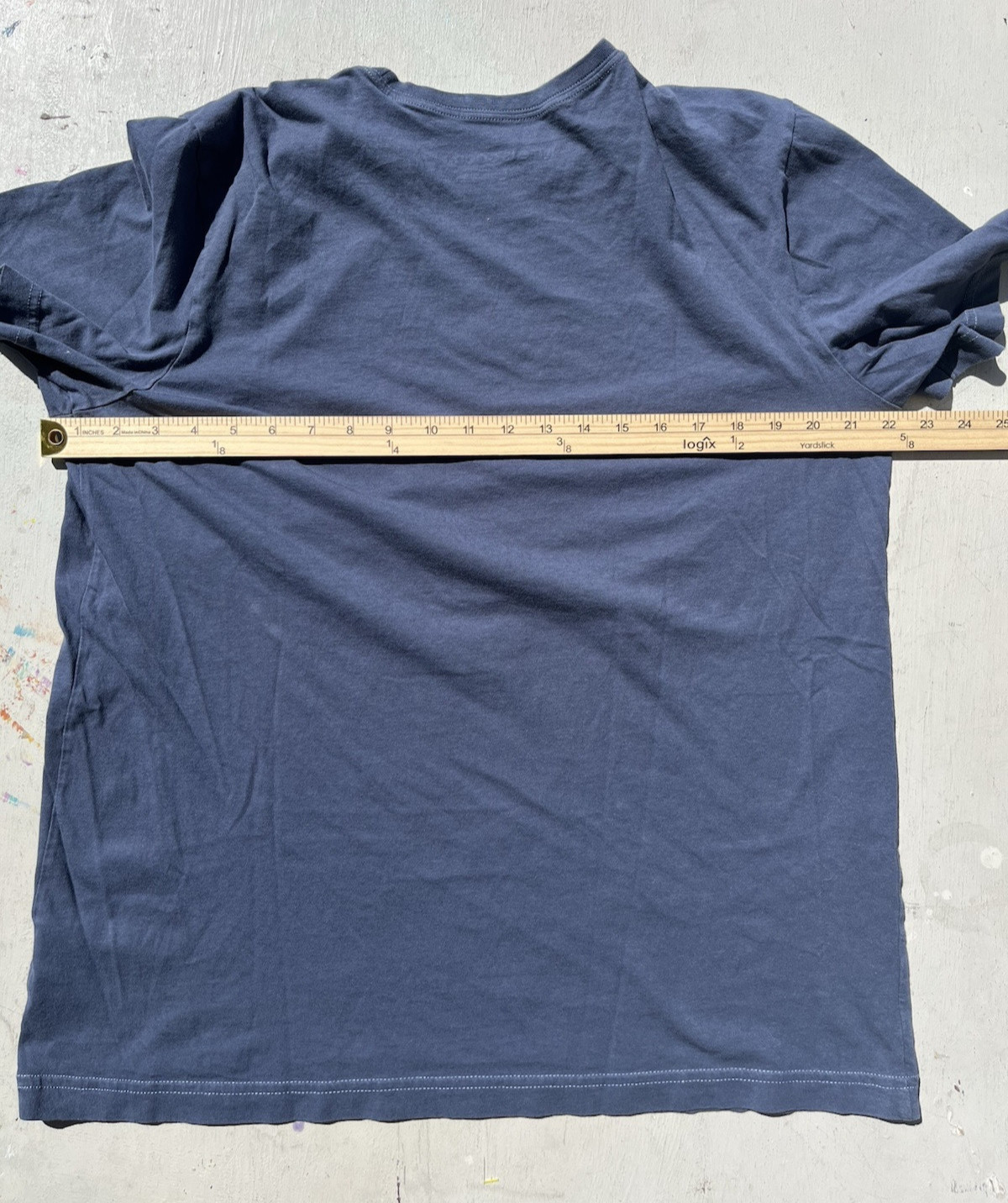 Men's Life is Good T-Shirt Blue Spell Out L Dad Classic City Outdoor Camp Hike gallery