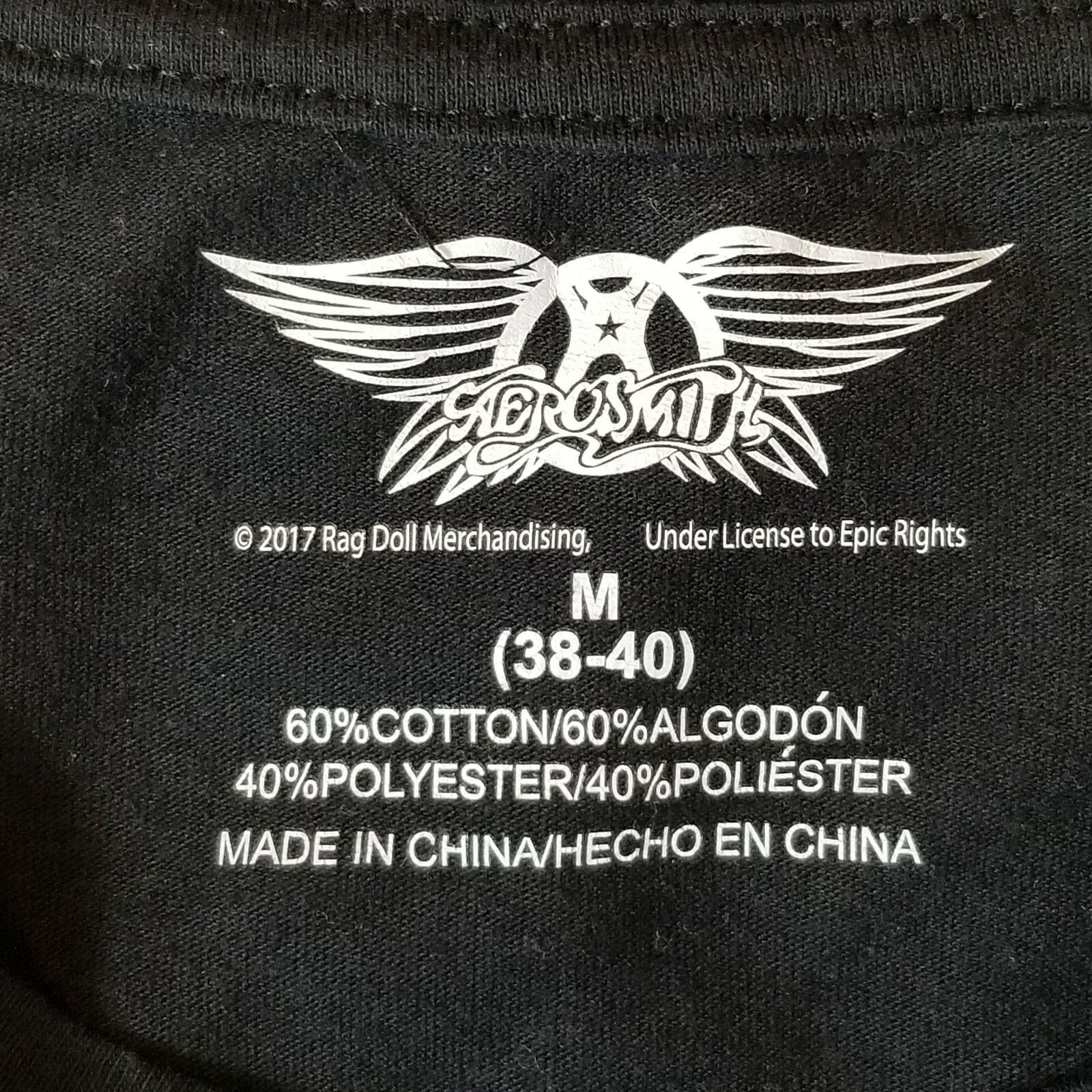 AEROSMITH 2017 Concert ROCKS TOUR Graphic T-Shirt ~ Black ~ Medium gallery