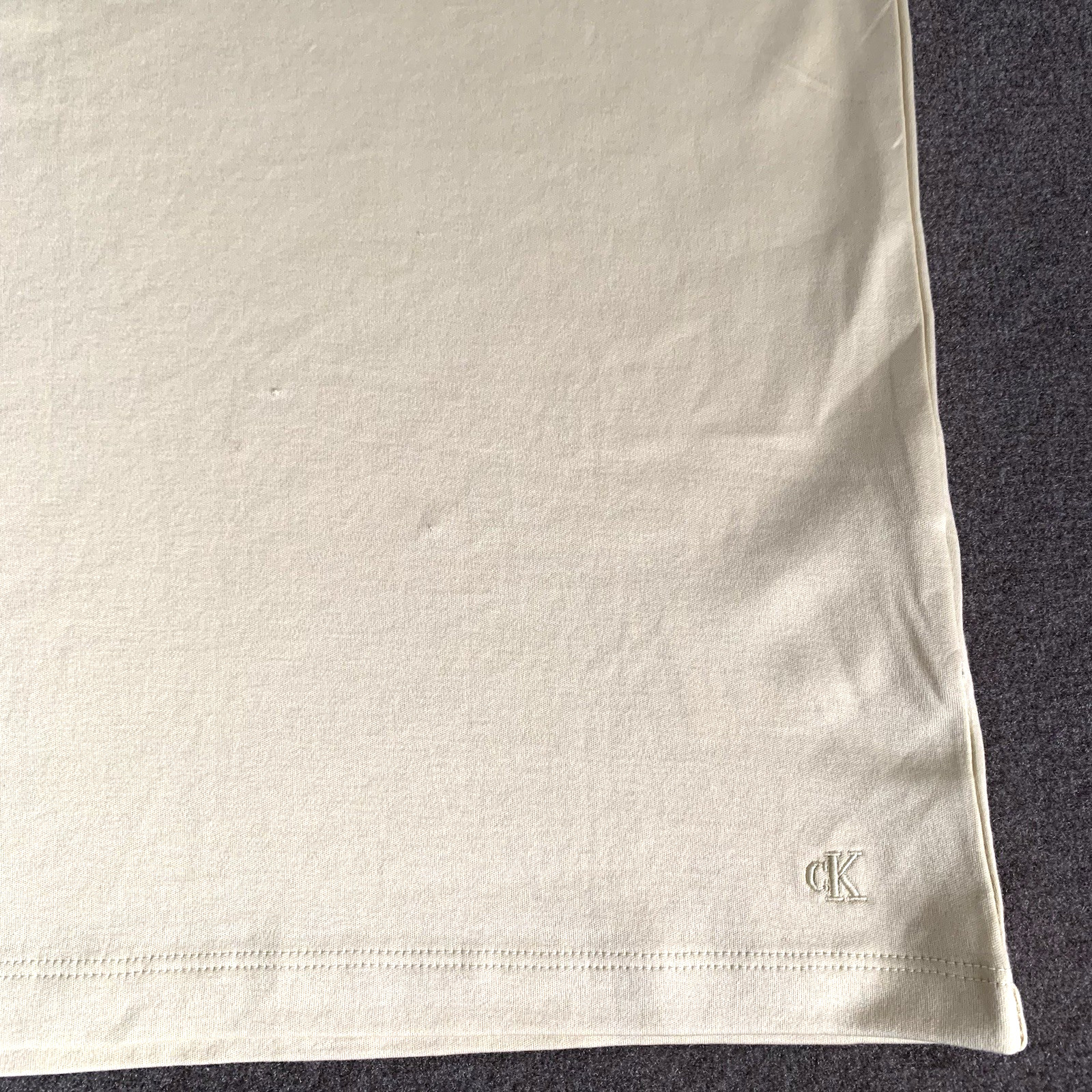 Calvin Klein Mens L Short-Sleeve Supima Cotton Soft Interlock T-Shirt Parsnip NI gallery