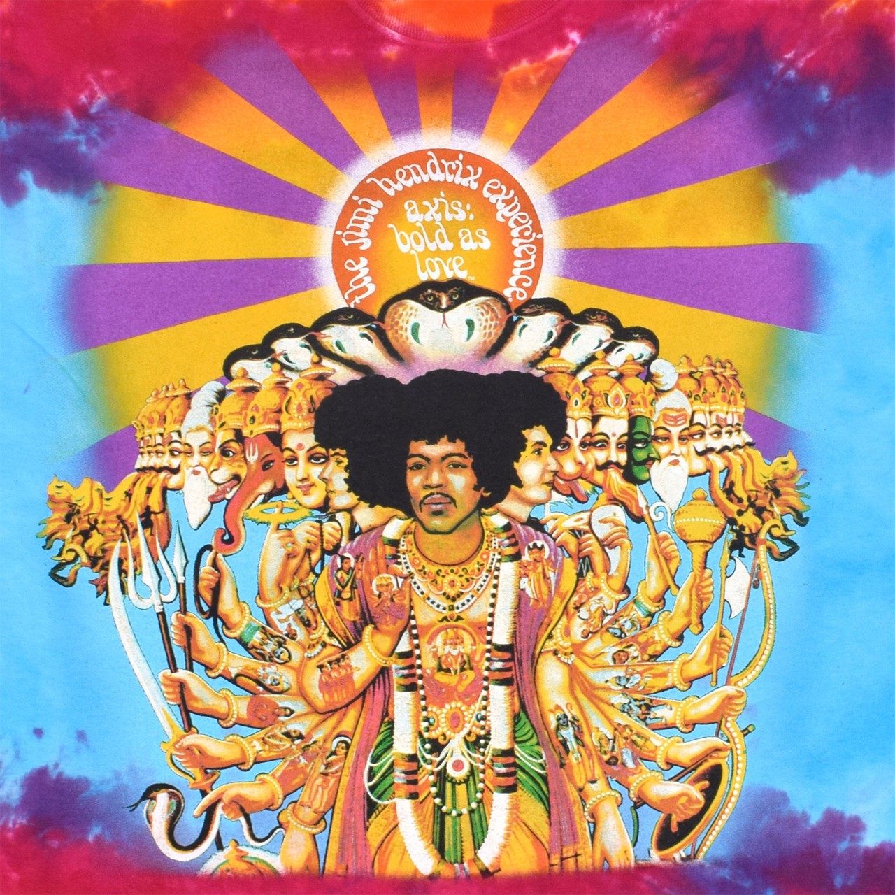 Jimi Hendrix Axis Bold As Love Tie-Dye T-Shirt Liquid Blue gallery