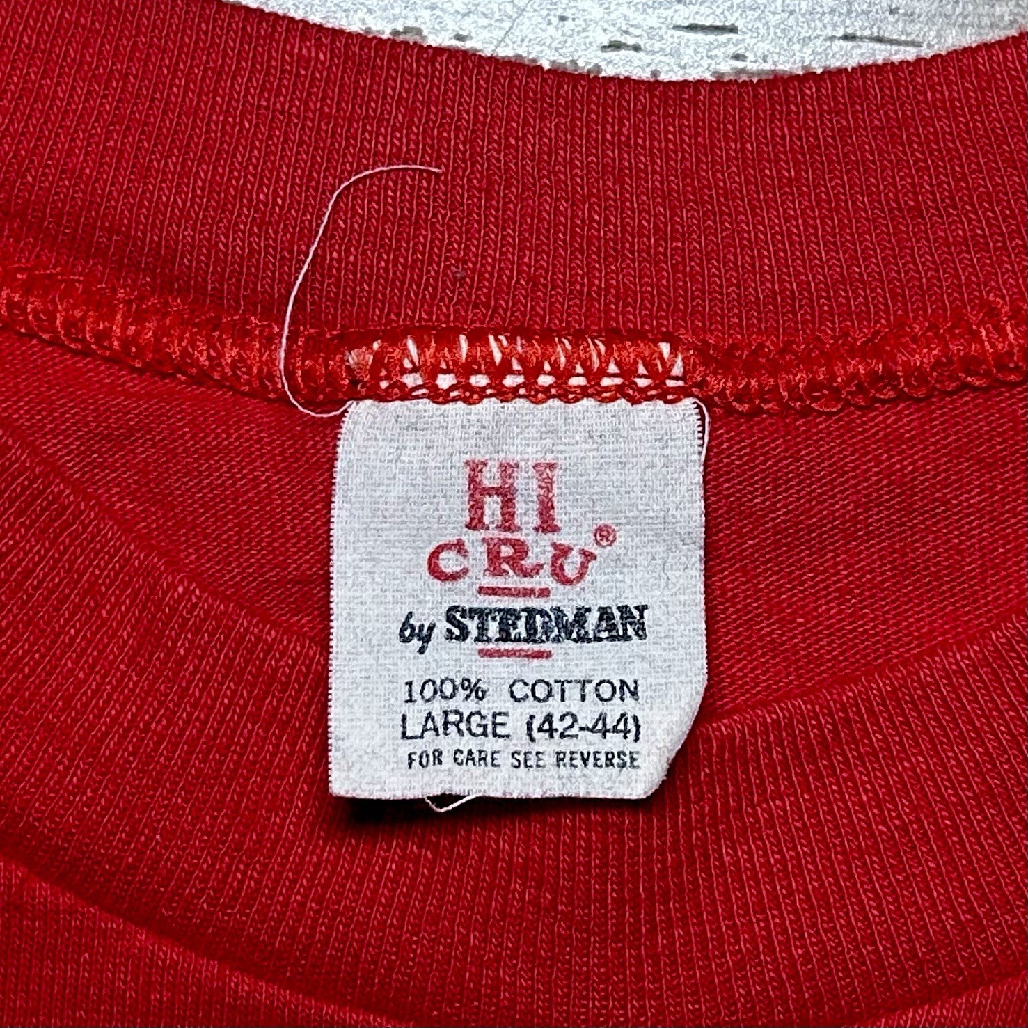 VTG 60s 70s Hi Cru Stedman Red Graphic Tee Single Stitch USA Mens L gallery