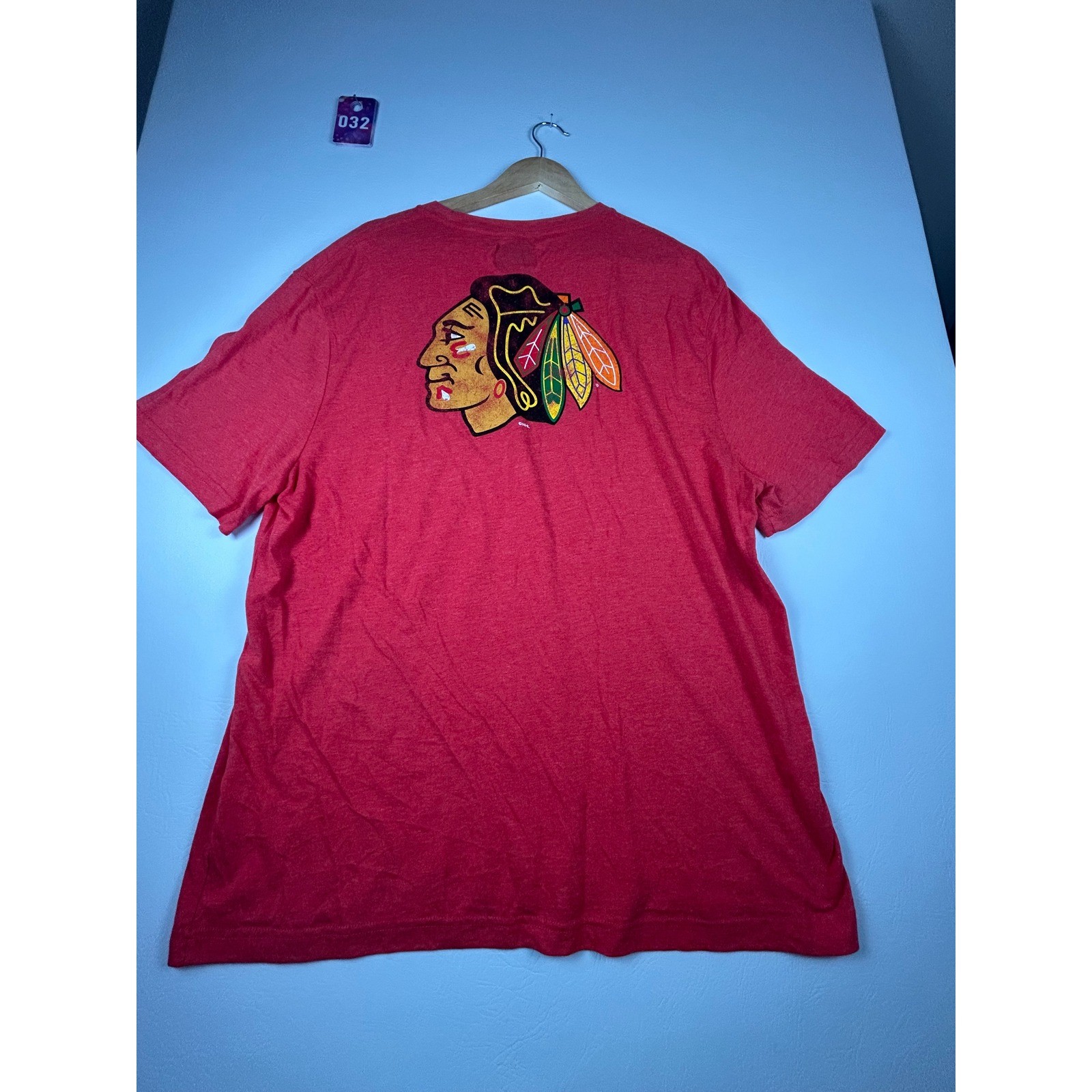 Fanatics Mens NHL Chicago Blackhawks Graphic T Shirt XL Orange Red Hockey NWT gallery