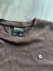 southpole brown waffle knit thermal long sleeve shirt size men’s xl