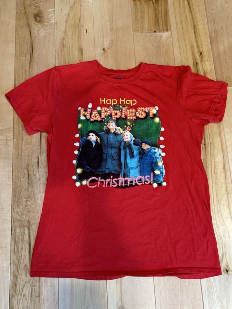 National Lampoon’s Christmas Vacation Hap Hap Happiest Women’s Red T-Shirt Sz M