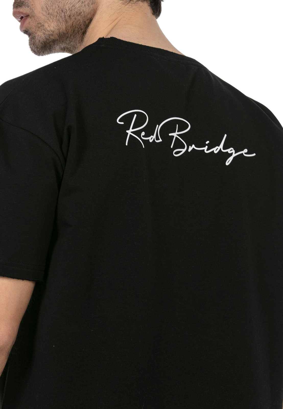 Redbridge Men's T-Shirt Oversized Wide Cut Basic Signature Front Logo gallery
