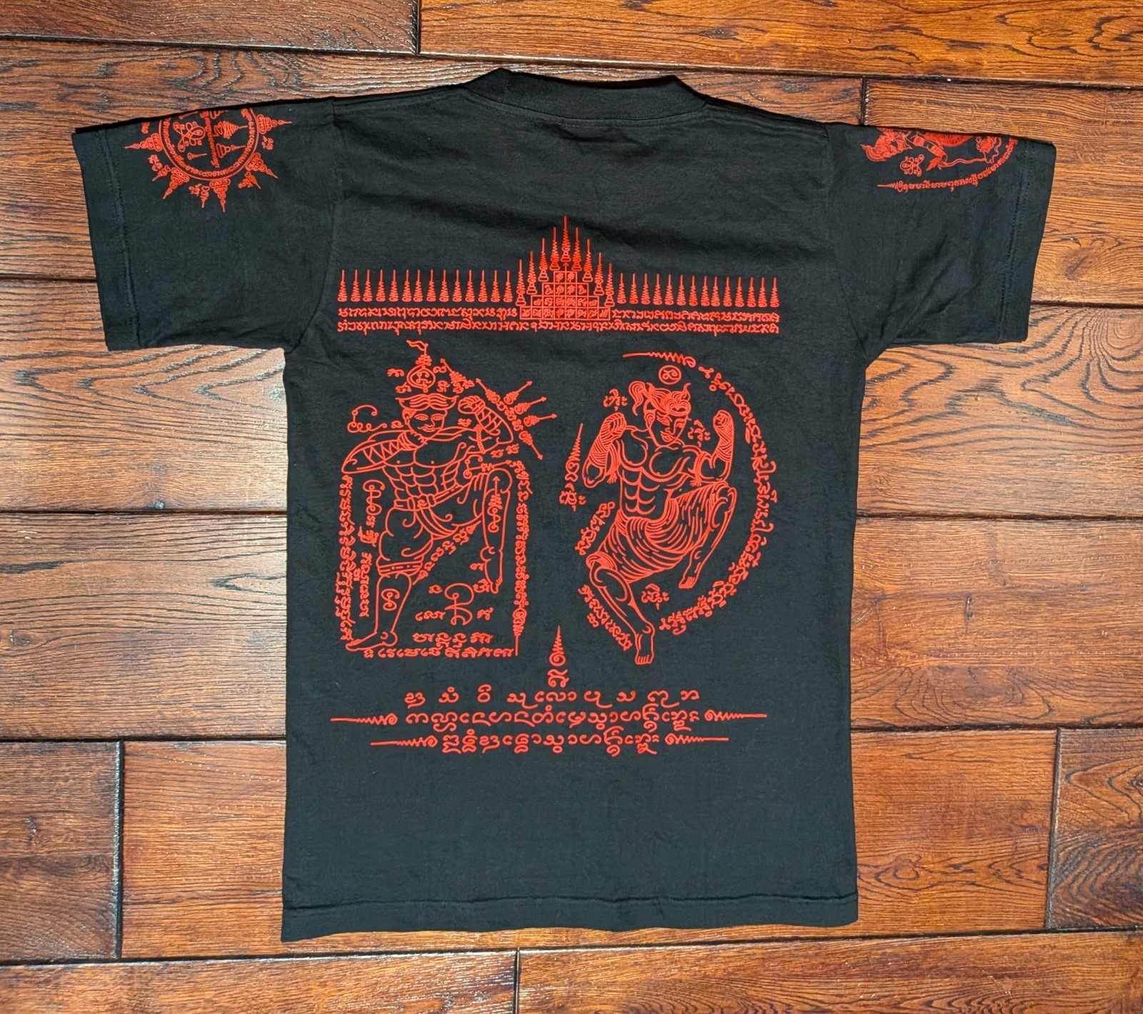 Thailand MD My Dream Textured Graphic Black & Red T-Shirt 100% Cotton Men’s M gallery