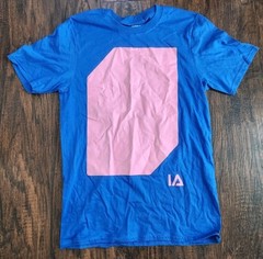 Illuminated Apparel Original Interactive Glow in The Dark T-Shirt, Blue Pink, S