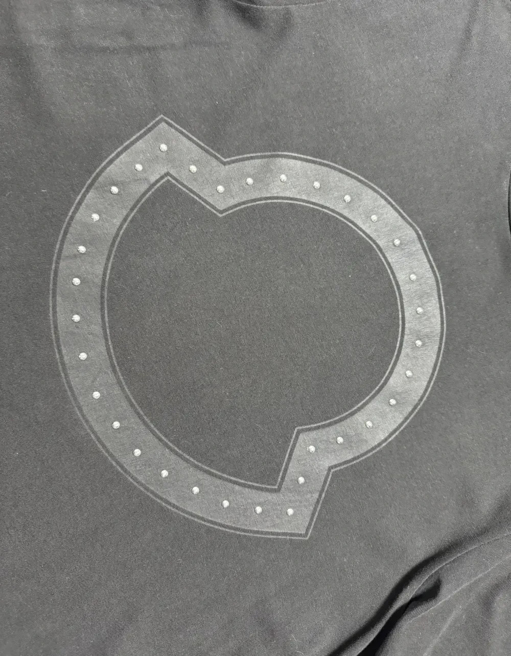 Moncler SS T-Shirt Black Big Logo Size S gallery