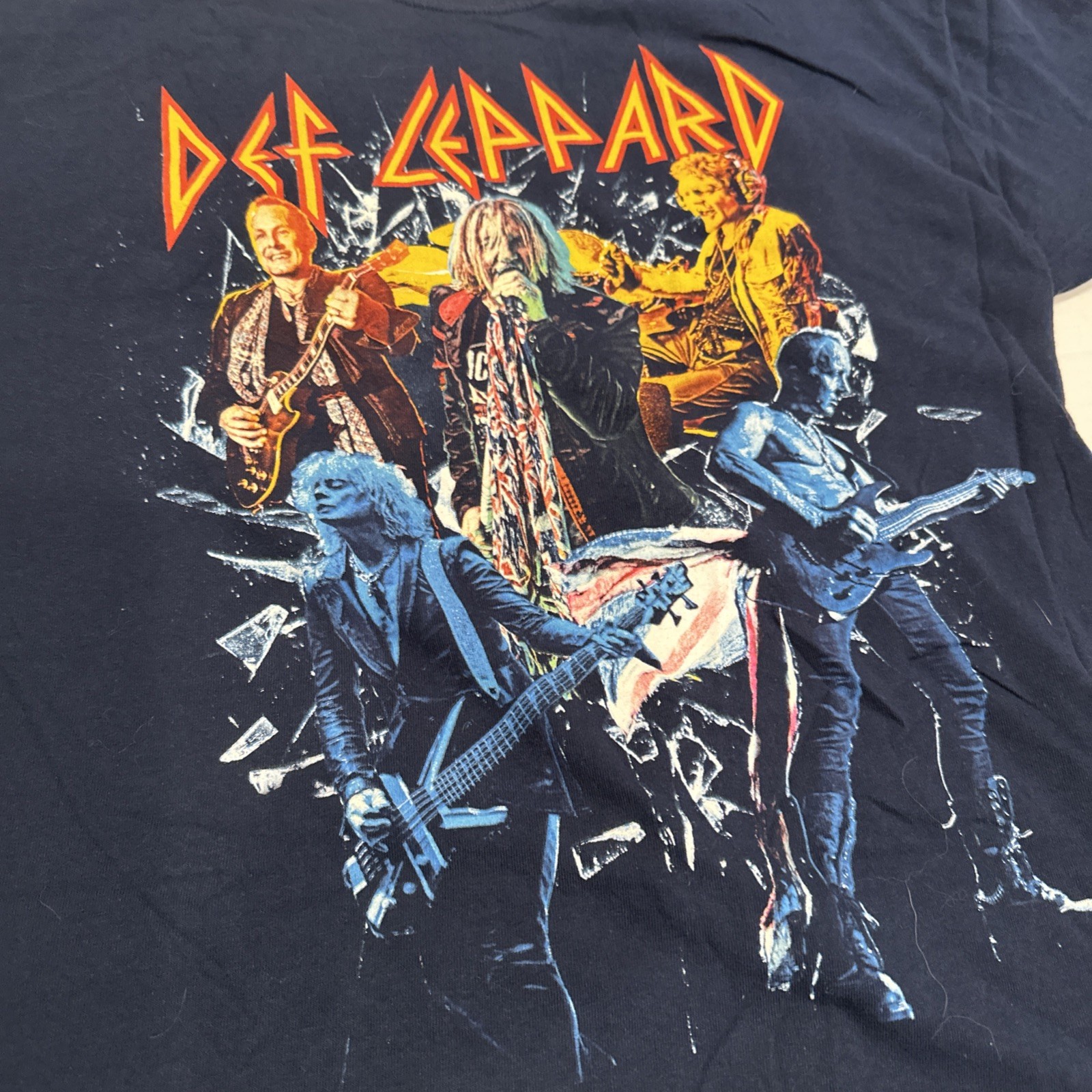 Def Leppard Mens 2016 North American Tour NO SIZE TAG Sz M? See Measurements gallery