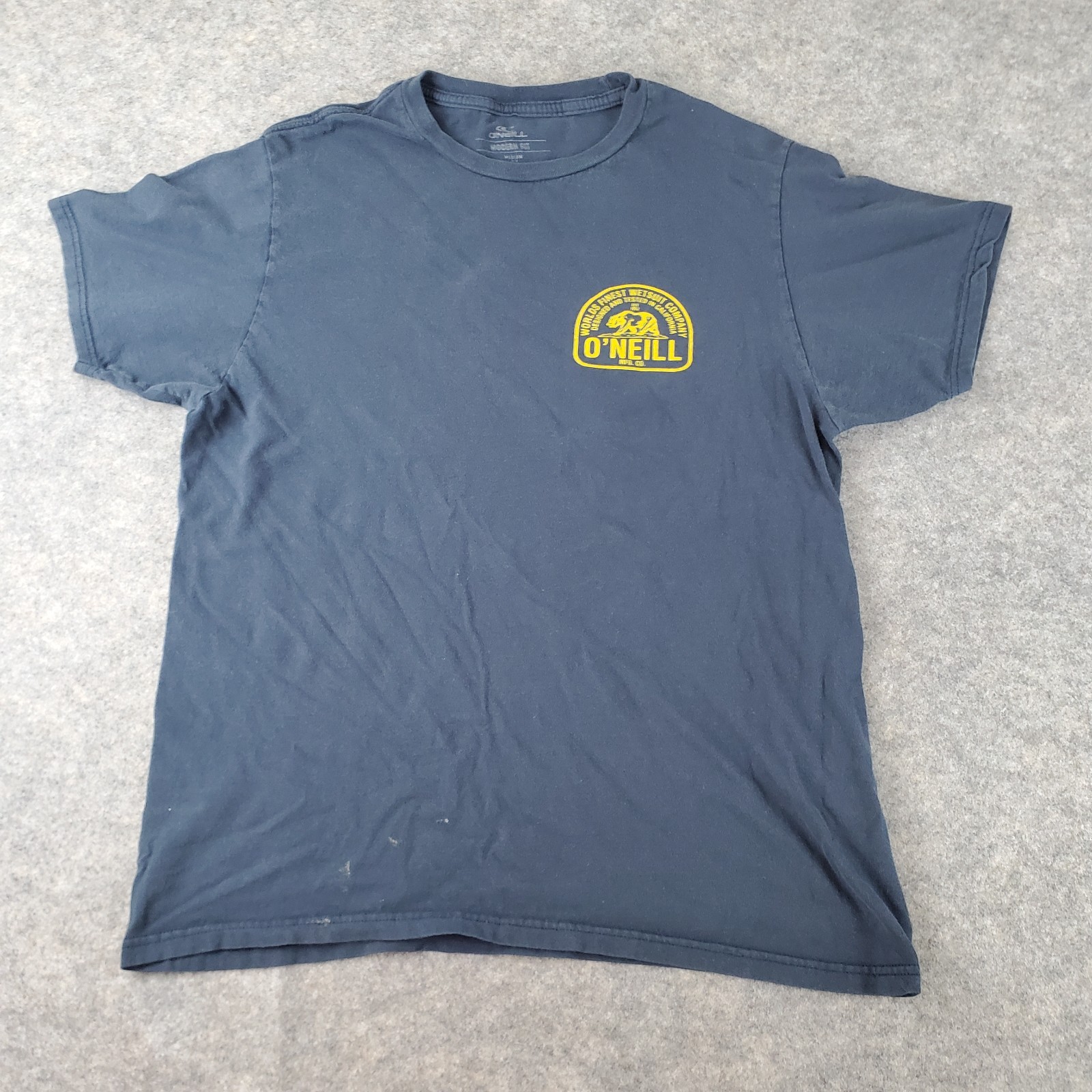 O'Neill Shirt Mens Medium Blue Crew Neck Short Sleeve Graphic Stretch Pullover gallery