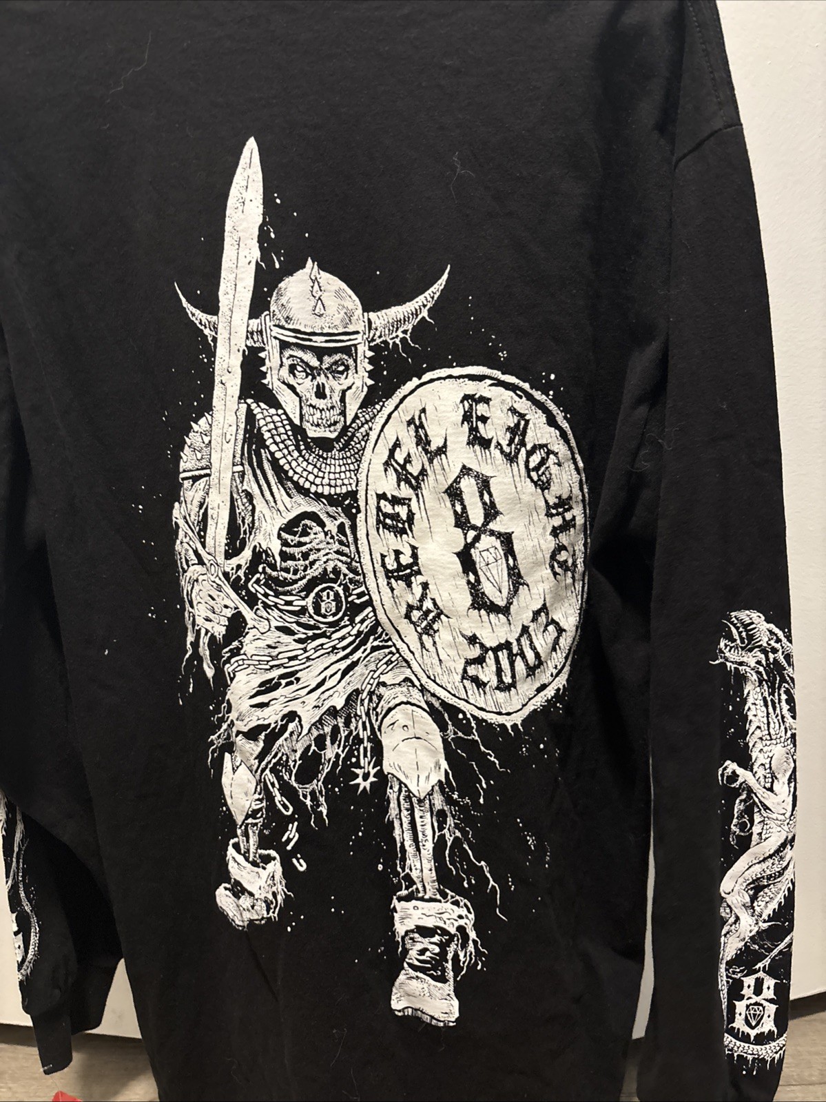 Rebel Eight 8 X Crimson Dragon slayer Long Sleeve Rare Double Sided Large gallery