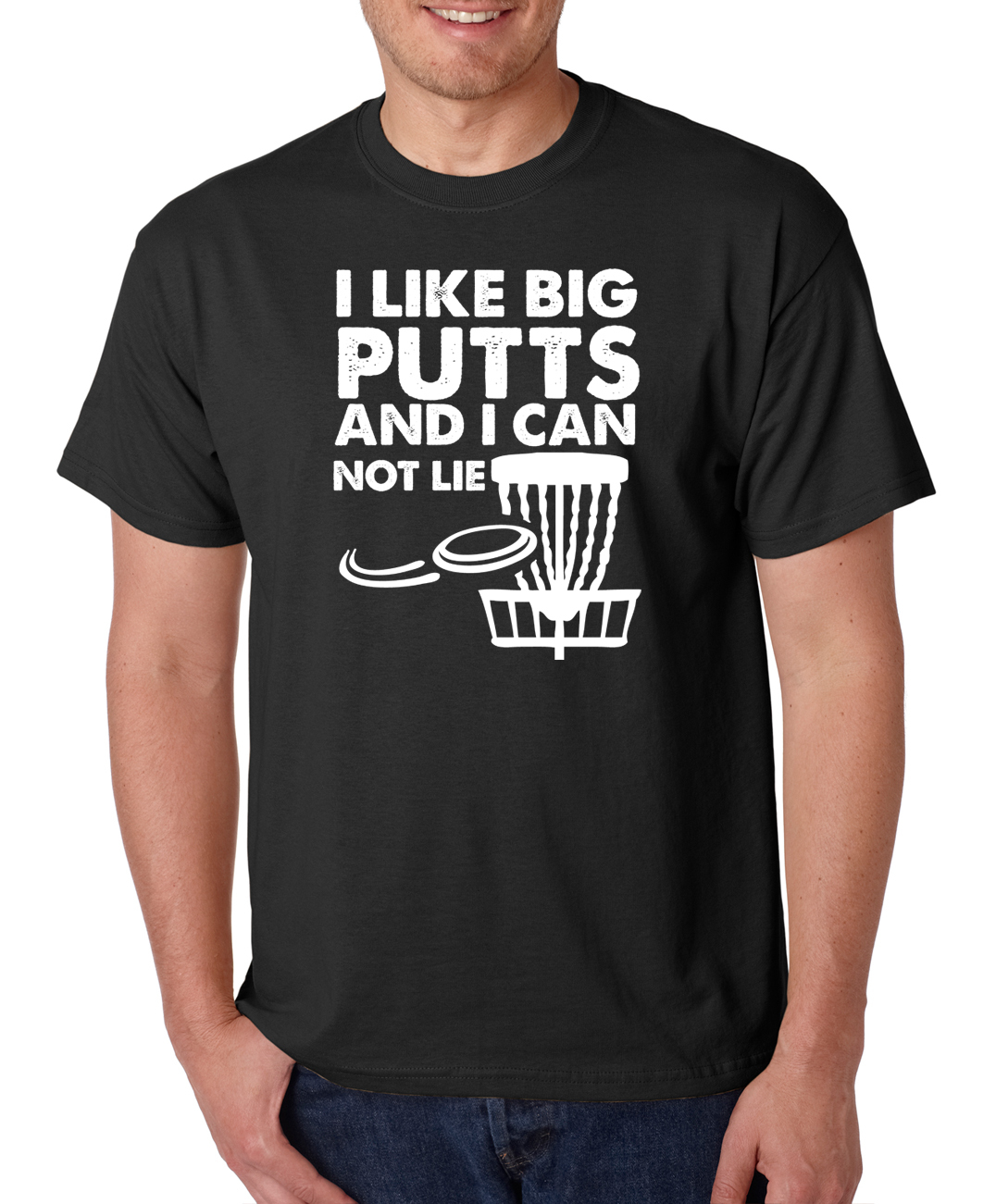 I LIKE BIG PUTTS Funny Disc Golf Frisbee Flying Disc Sport Hole in One T-Shirt gallery