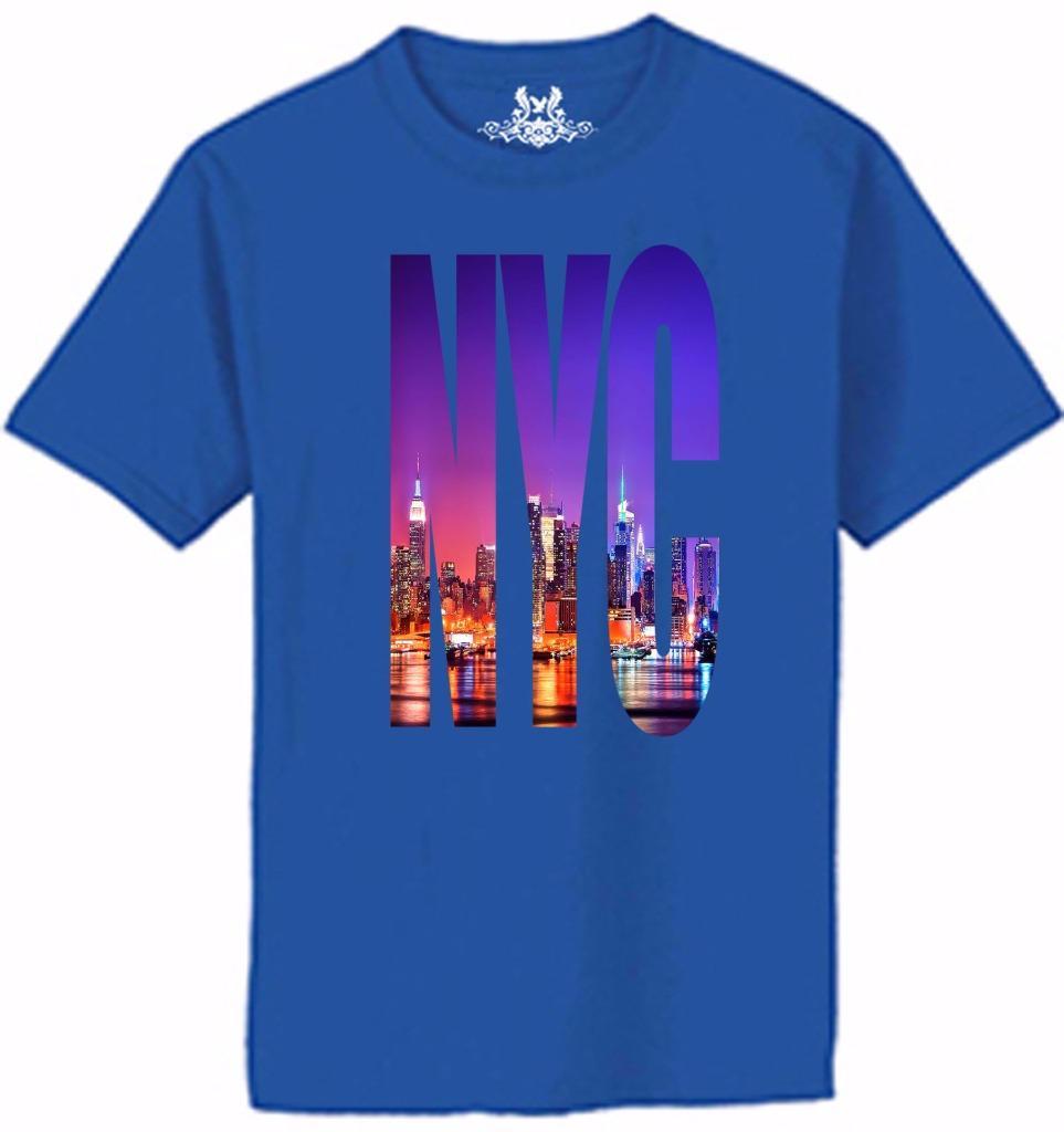 NEW MENS DIGITAL PRINTED NYC NEW YORK CITY LANDSCAPE GRAPHIC DESIGN T-SHIRT TEE gallery