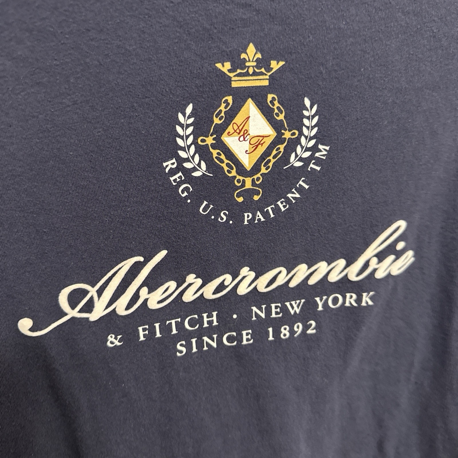 Women’s Abercrombie & FItch Cropped Crest Logo Tee Boxy Y2K Inspired Preppy M gallery