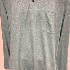 Ocean Coast Men’s Medium Teal Green L/S Pocket Henley T-Shirt NWT