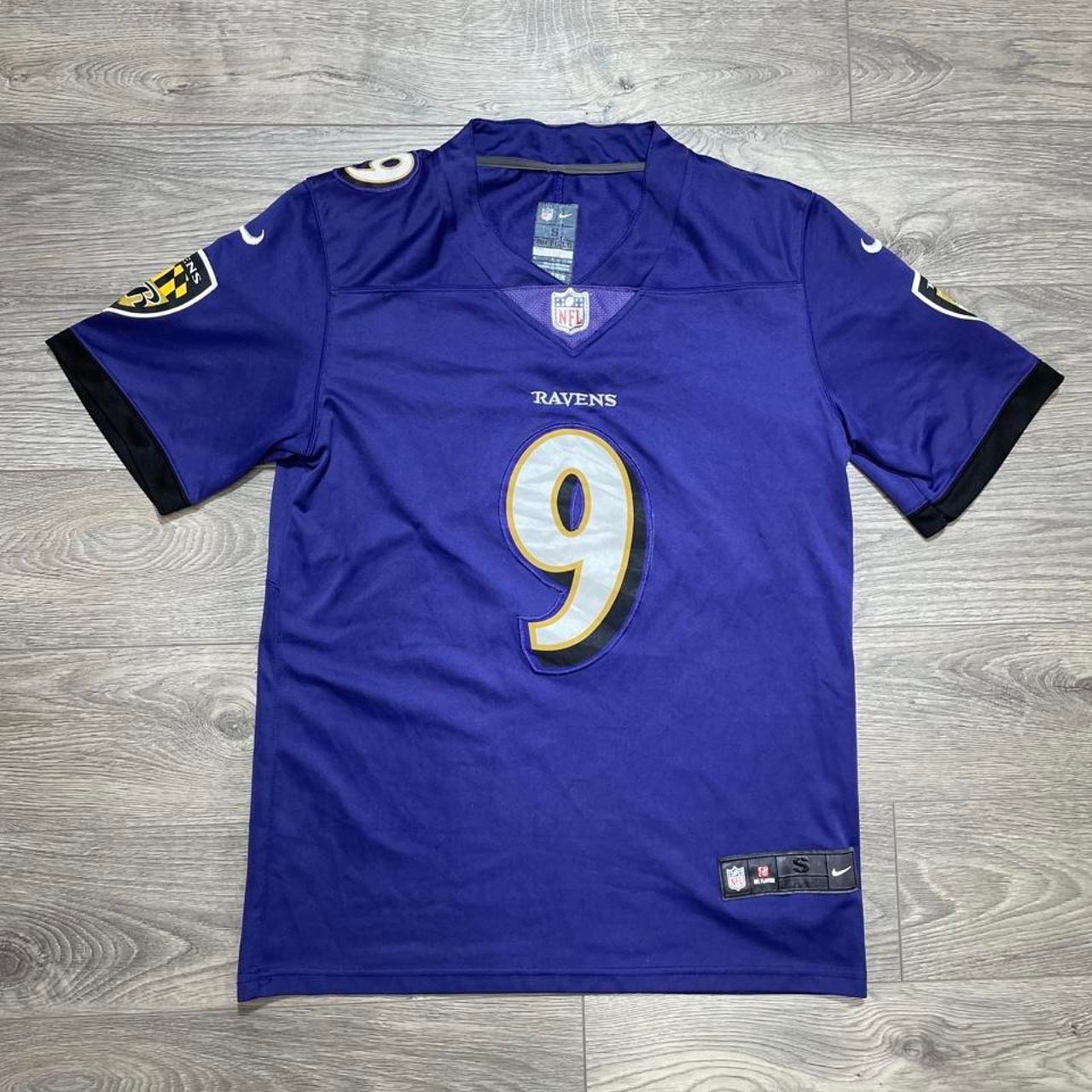 Nike Baltimore Ravens Justin Tucker Jersey Purple Small NFL Football On Field S