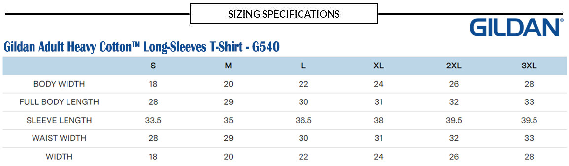 Gildan G540 Mens Heavy Cotton Preshrunk Tshirt Crew Neck Long Sleeve T-Shirt gallery