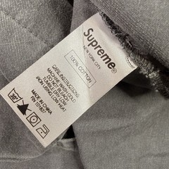 SS16 Supreme Twill Half Zip Short Sleeve Faded Black Polo Shirt Adult Sz Medium