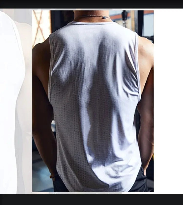 Men's Gym Tank Top Muscle Shirt Sleeveless T Shirt Workout Fitness Training Tee gallery