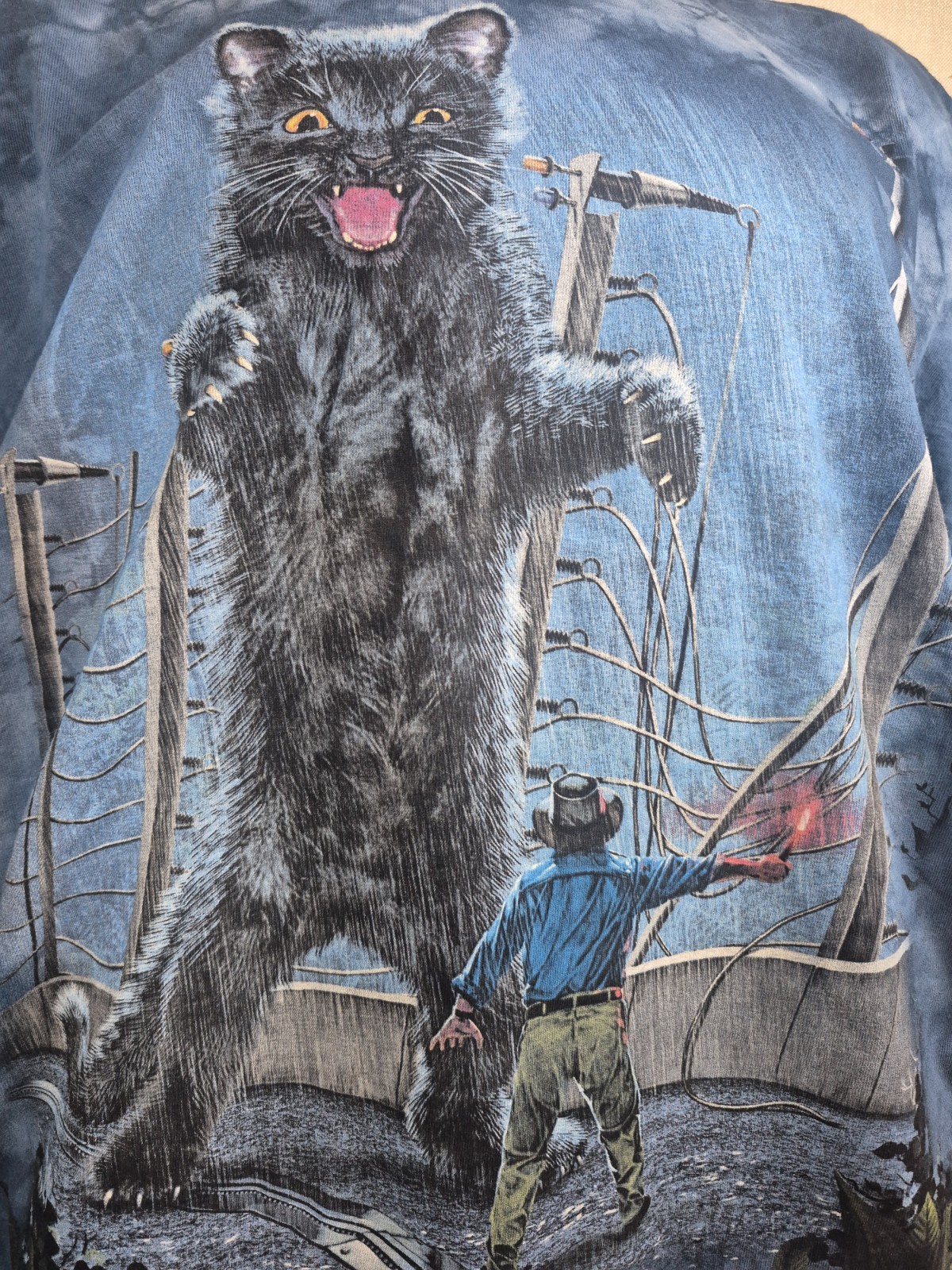 New The Mountain Dead Stock Blue Tye Dye Cat Jurassic Park Trex T-shirt 3XL gallery