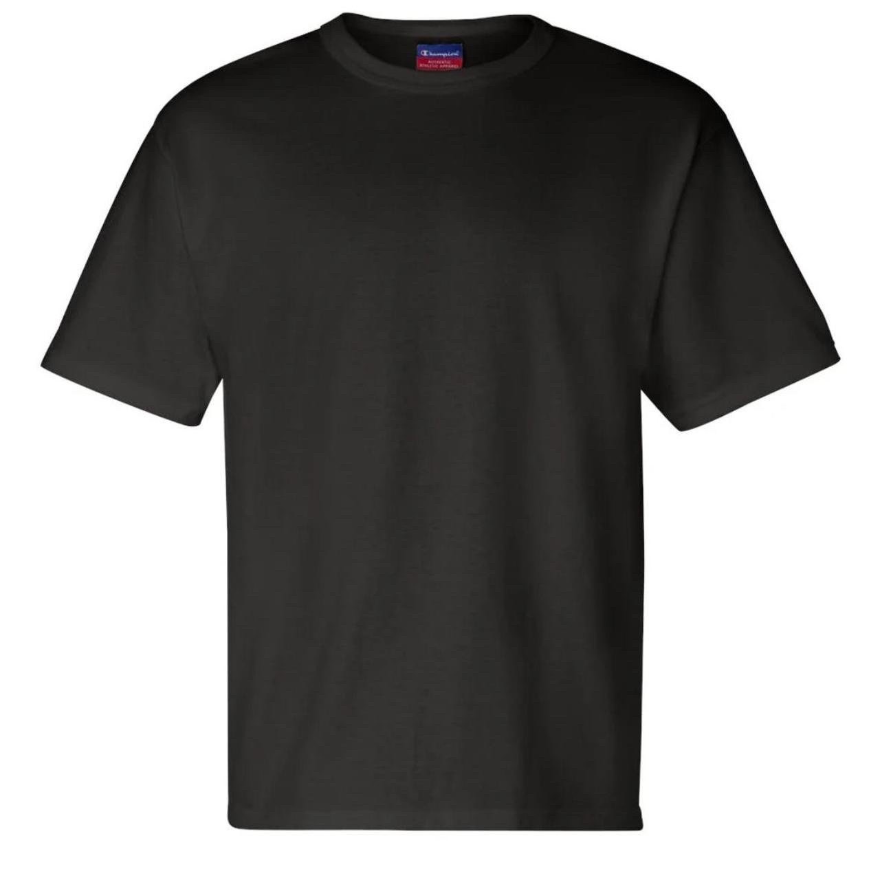 Champion T425 Men Crew Neck Short Sleeves T-Shirt - Medium Black gallery