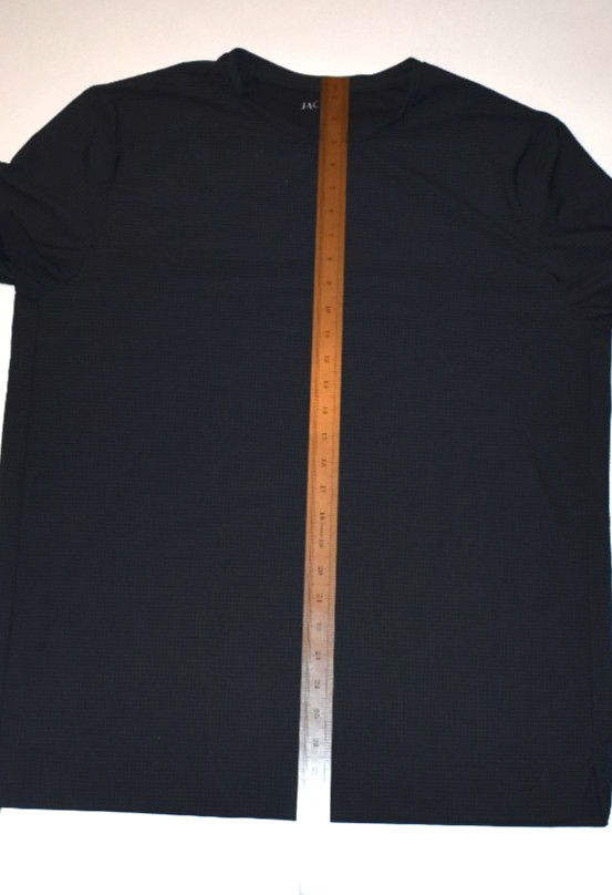 Jacques NY Men's Size L Gray Ribbed Performance T Shirt Polyamide Blend gallery