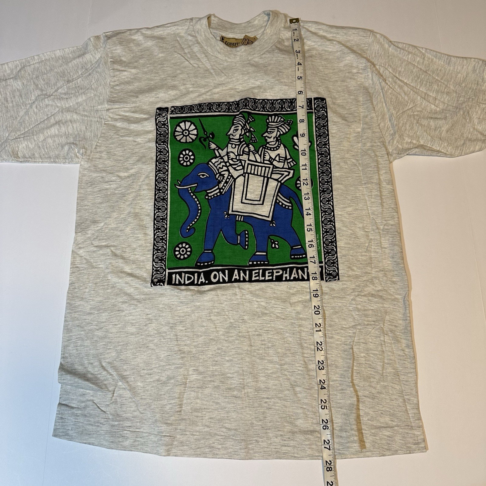 Vtg 90s Tantra India On A Shirt T Shirt Single Stitch Travel Elephant Sz M NWT gallery