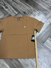Alphalete Men’s Emblem Drop Shoulder Tee – Rust , Size Medium