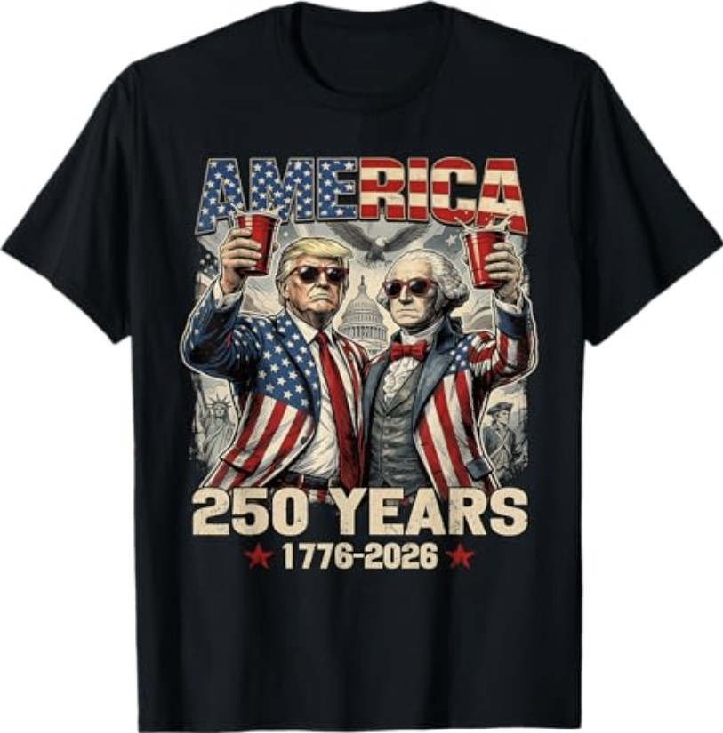 250 Years America Anniversary 250th Trump Washington Vintage T-Shirt gallery