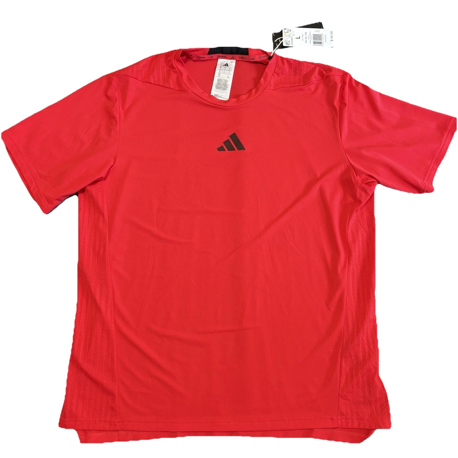 Adidas D4T TEE Training T-Shirt Men Large Red  JY6341 Climacool Performance NWT