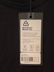 Western Rise StrongCore Merino Tee Black Size L NWT Merino Wool Rare