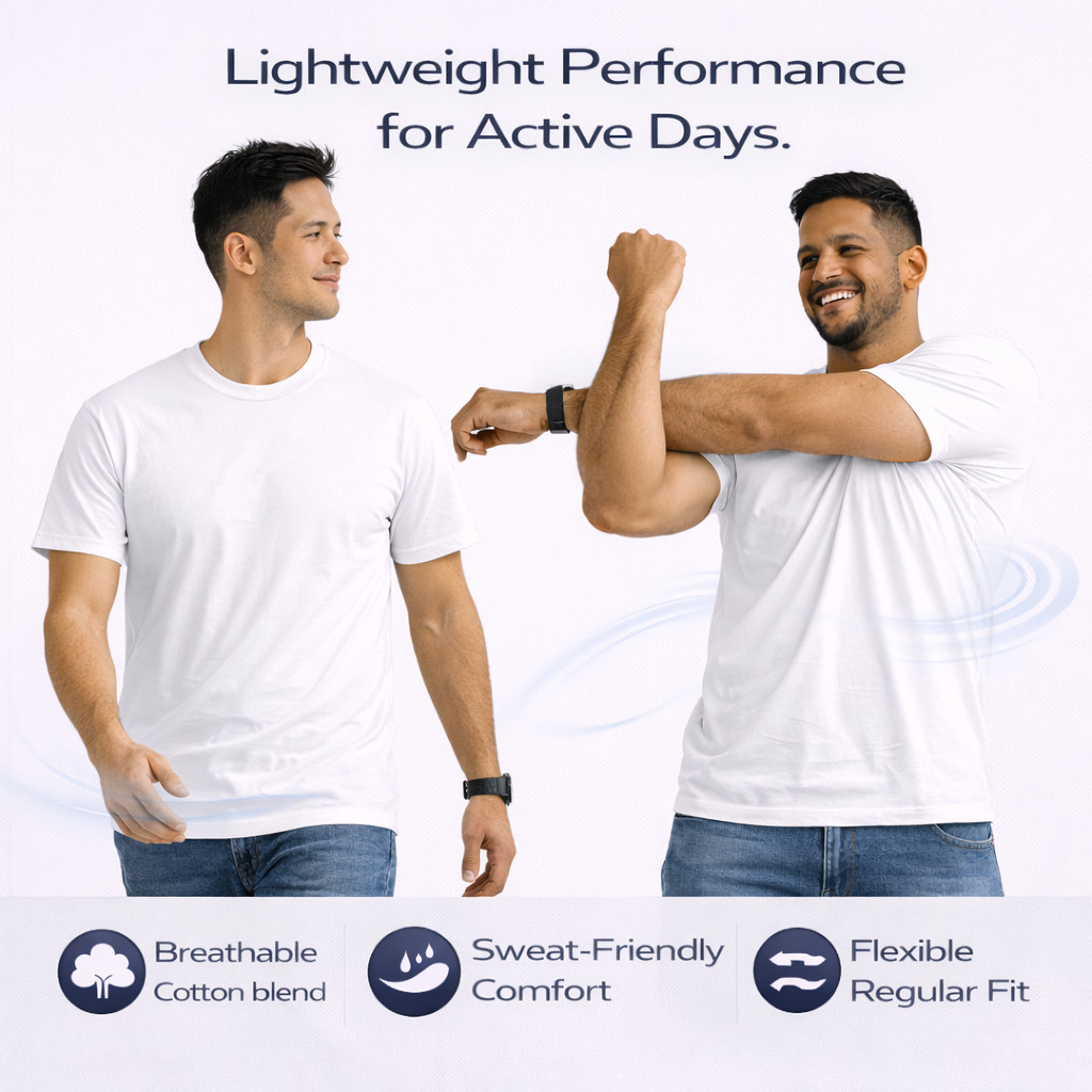 BILLIONHATS 6 Pack Men's Bulk Big Tall Short Sleeve Cotton Lightweight T-Shirt gallery
