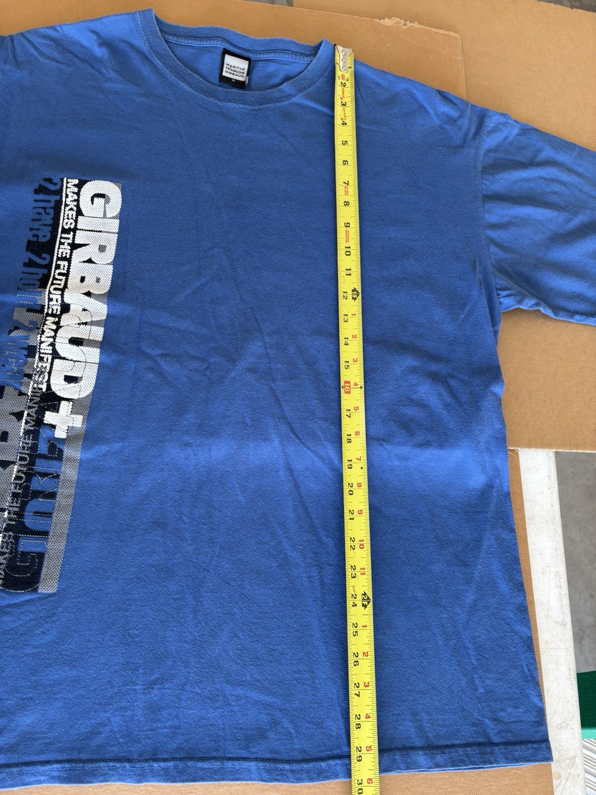 Vintage Marithe Francois Girbaud T-Shirt XL Blue Logo Streetwear Y2K gallery