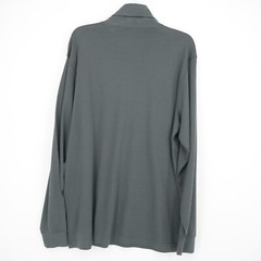 Roundtree & Yorke Men’s Long-Sleeve Shirt L Gray Seamless Neck 100% Cotton NWT