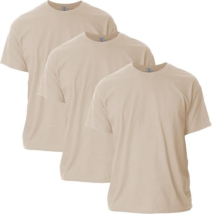 Gildan (5-pack) Bulk Solid Ultra Cotton Short Sleeve Blank Tee T-Shirt SAND gallery