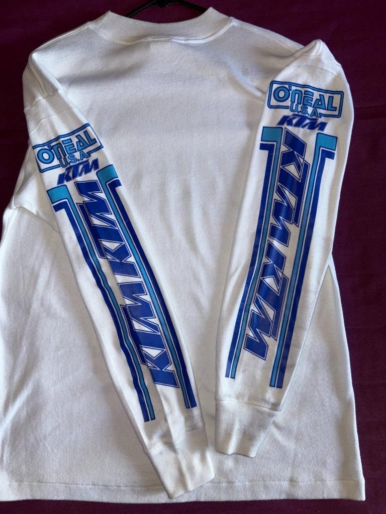Vintage ONEIL USA KTM Racing Team Long Sleeve Shirt Medium motocross 80s ahrma gallery