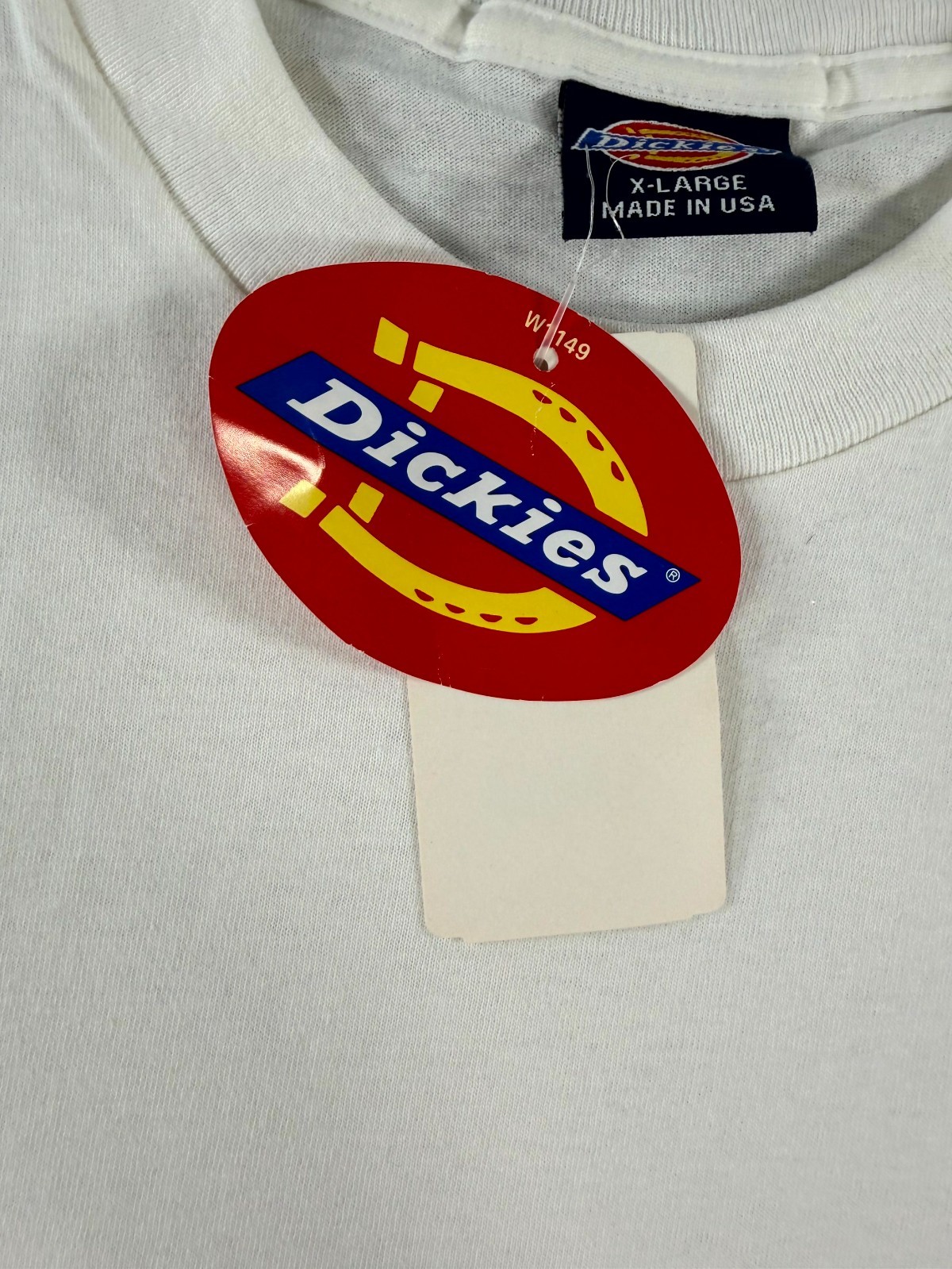 Vintage Dickies Shirt Men's XL White Cotton Utility Pocket Tee USA Deadstock NWT gallery