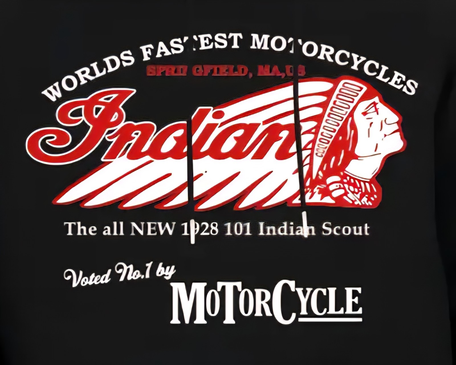 Indian Motorcycle Hooded Sweatshirt (T25) Front Hand Pockets. See Pics. gallery
