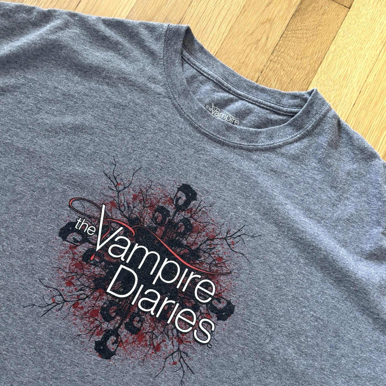 The Vampire Diaries Graphic Shirt Mens XXL Gray Y2K TV Series Rare Tee gallery