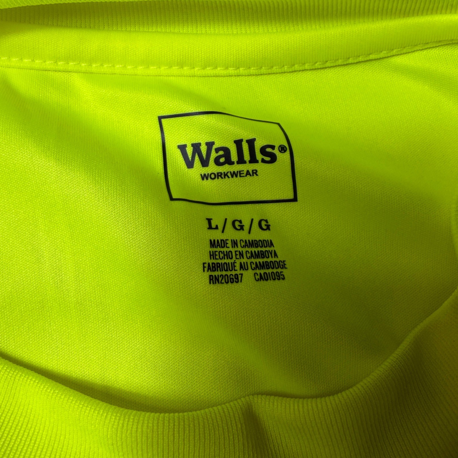 Walls Workwear Mens ANSI Class 2 High Visibility Reflective Safety Shirt Yellow gallery