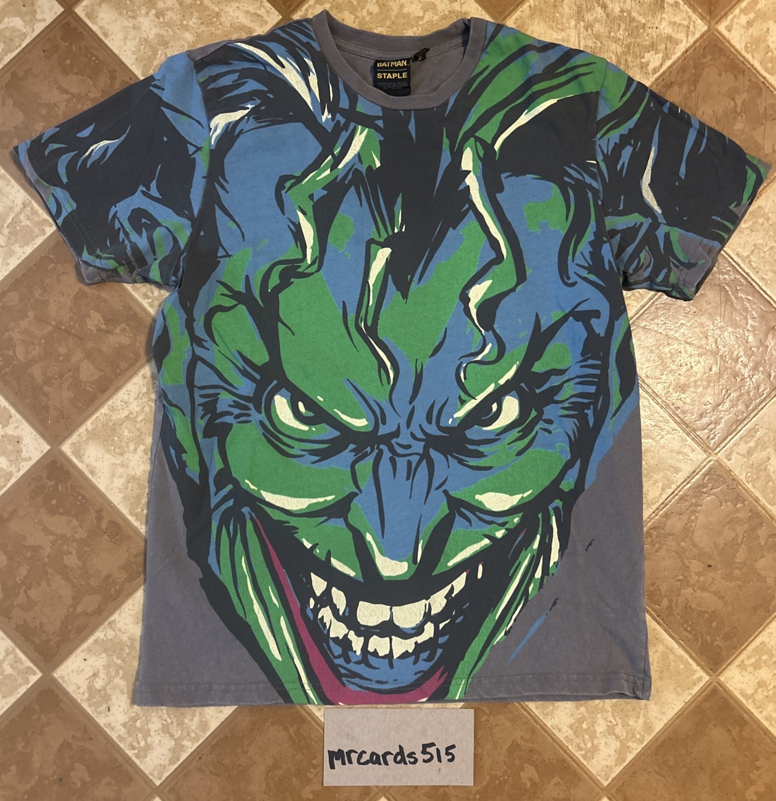 Staple Pigeon x Batman JOKER Face T-Shirt Mens Size Medium FREE SHIPPING!