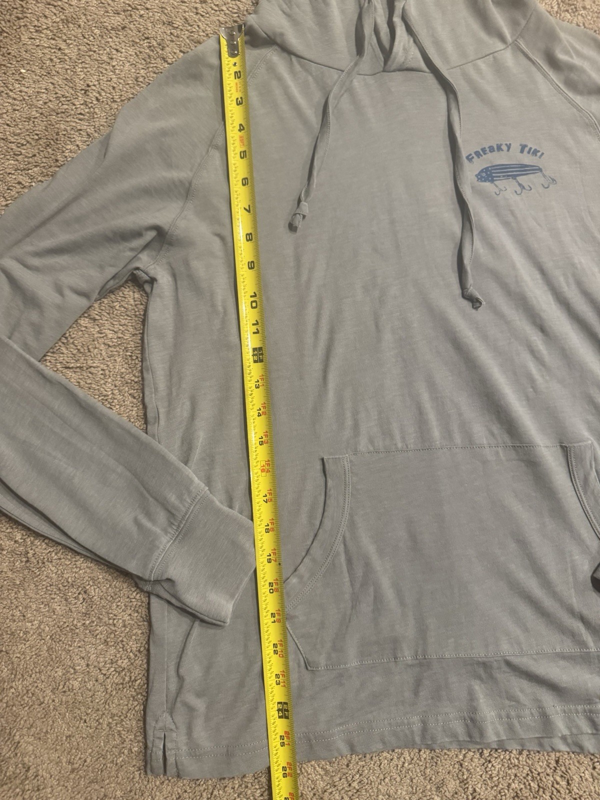 NWT Freaky Tiki Surf Shack Clearwater Beach FL Hood Long Sleeve Shirt Size M gallery