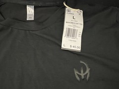 $45 ADIDAS x Patrick Mahomes D4T Tee Shirt Men L LARGE Flat Black KC Chiefs NEW