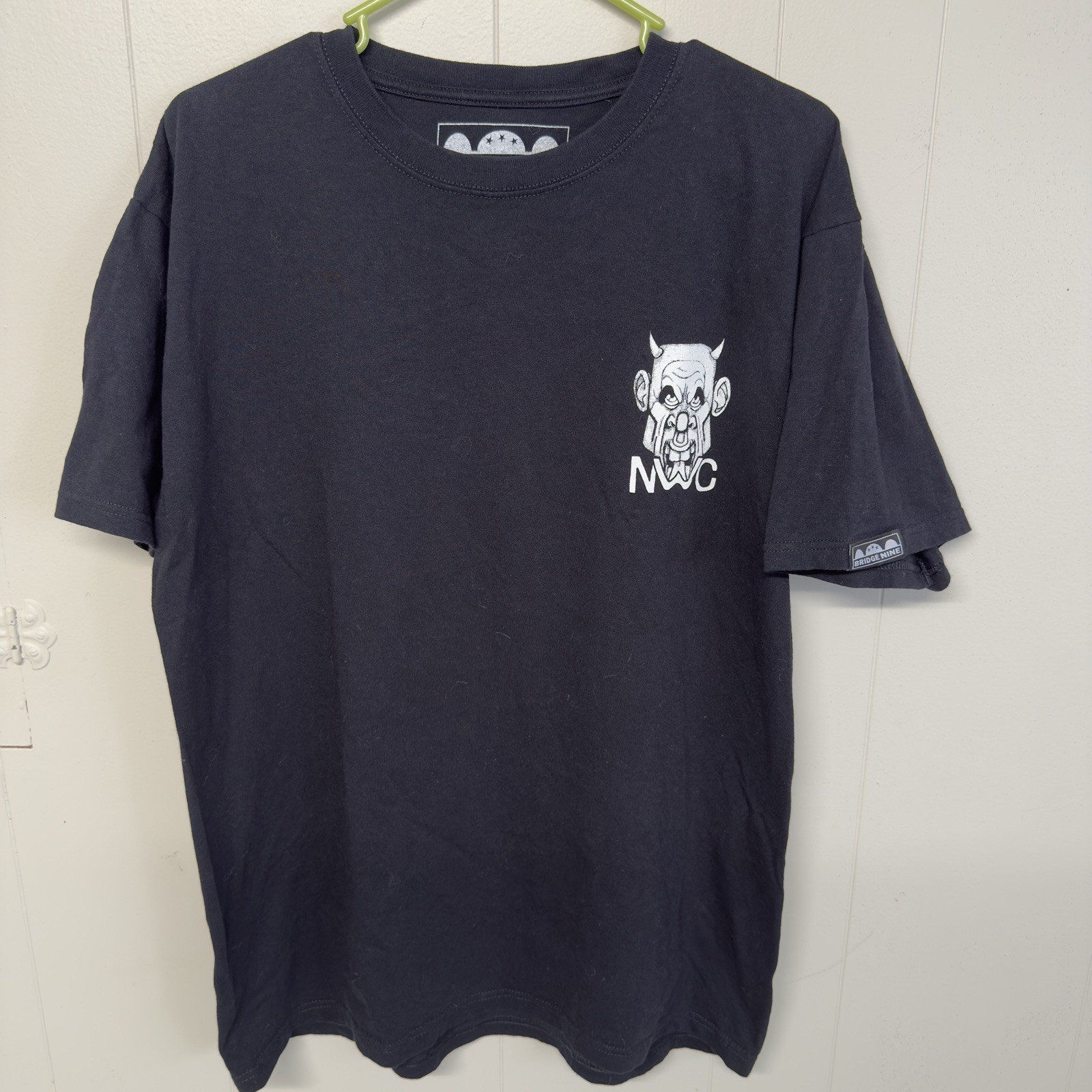 No Warning NWC Punk Band Bridge Nine Records Double Sided Graphic T Shirt L NWOT
