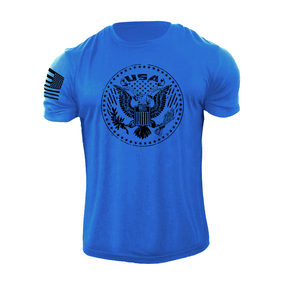 Distressed USA Eagle Flag T-Shirt Patriotic American Tee
