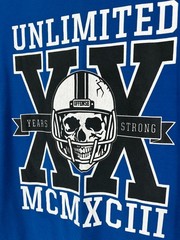 Vintage Blue 2000s Y2K Ecko Unlimited Embroidered Graphic T Shirt Size L