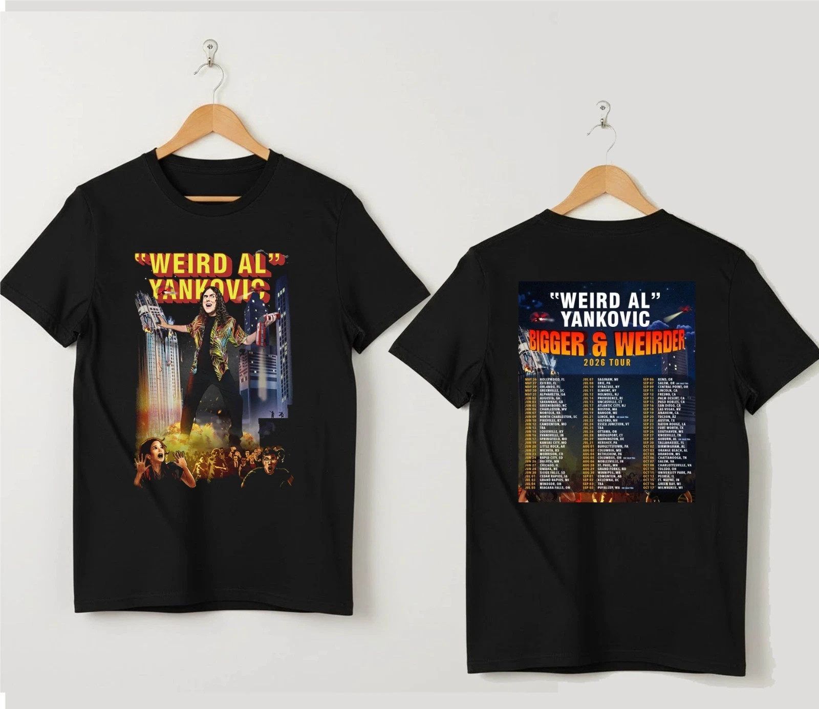 Weird Al Yankovic Bigger And Weirder 2026 Tour T-Shirt gallery